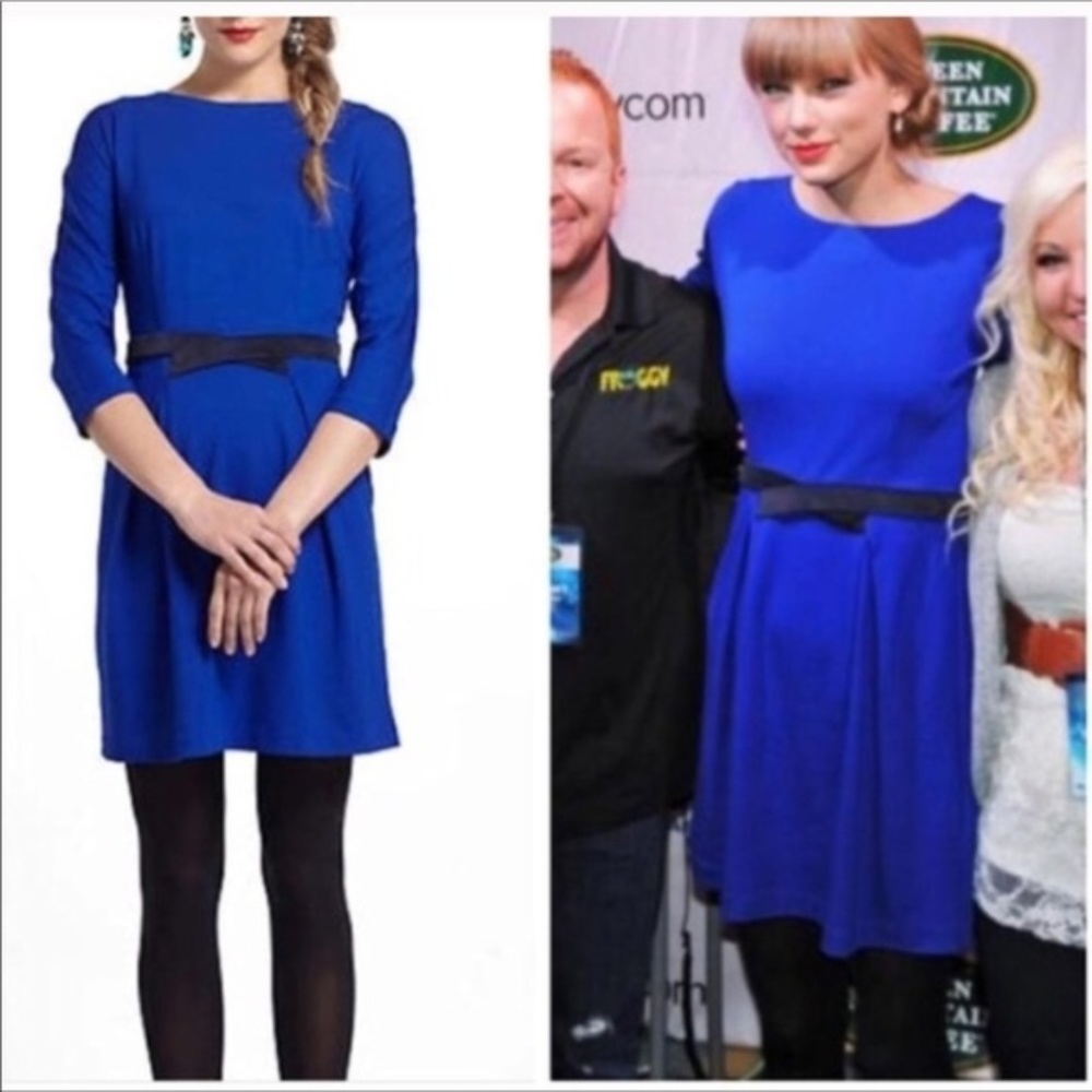 Anthropologie Girls From Savoy Pleated Ponte Dress